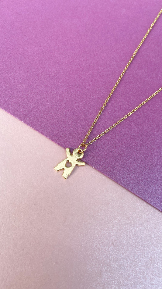 Collar Niño corazon hueco #L