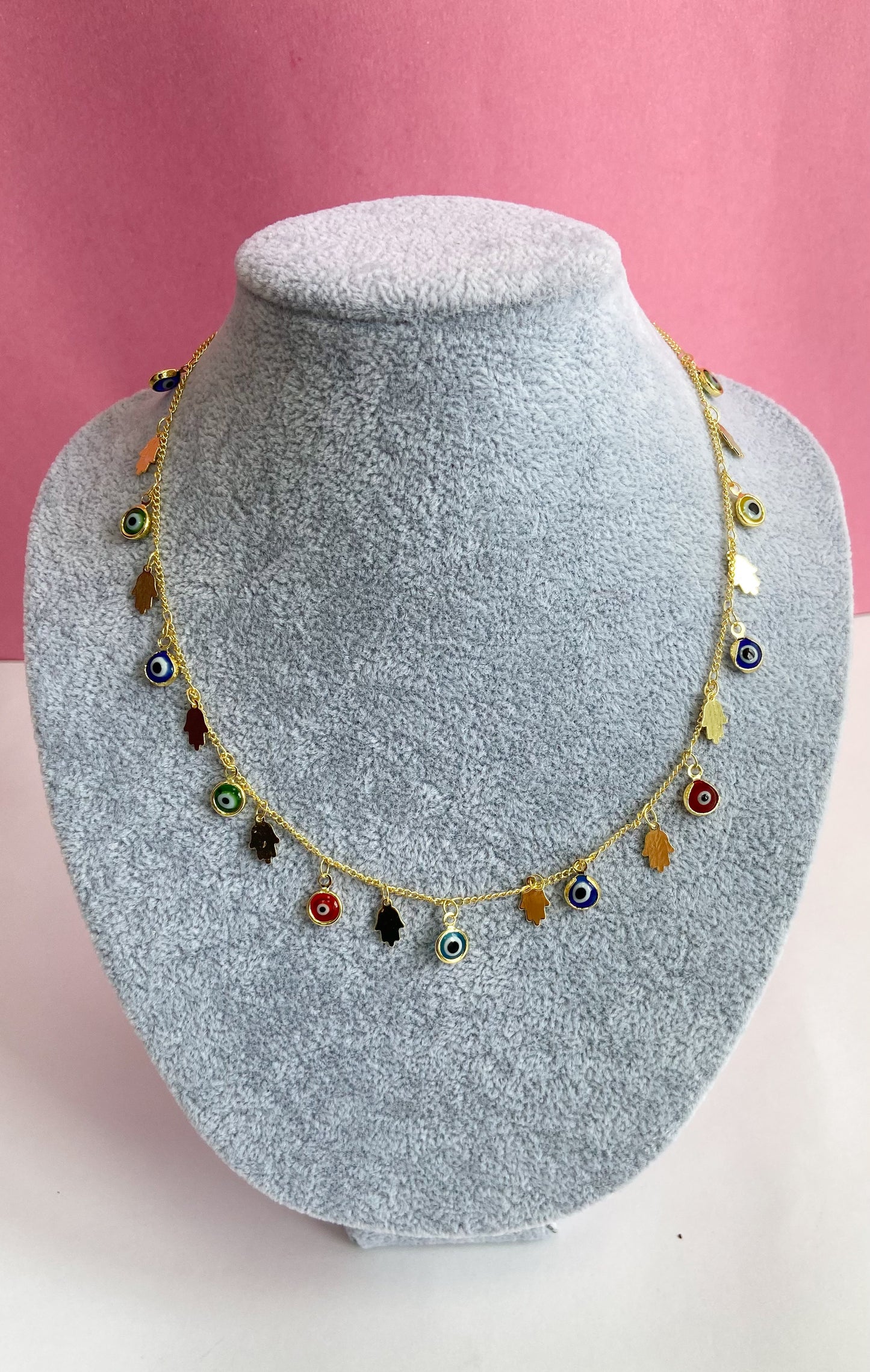Choker mano fatima ojos colores #M2