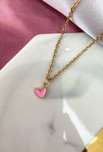 Cargar imagen en el visor de la galería, Collar corazon mini colores #Q5
