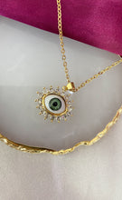 Cargar imagen en el visor de la galería, Collar ojo con zirconia ovalado #HH6
