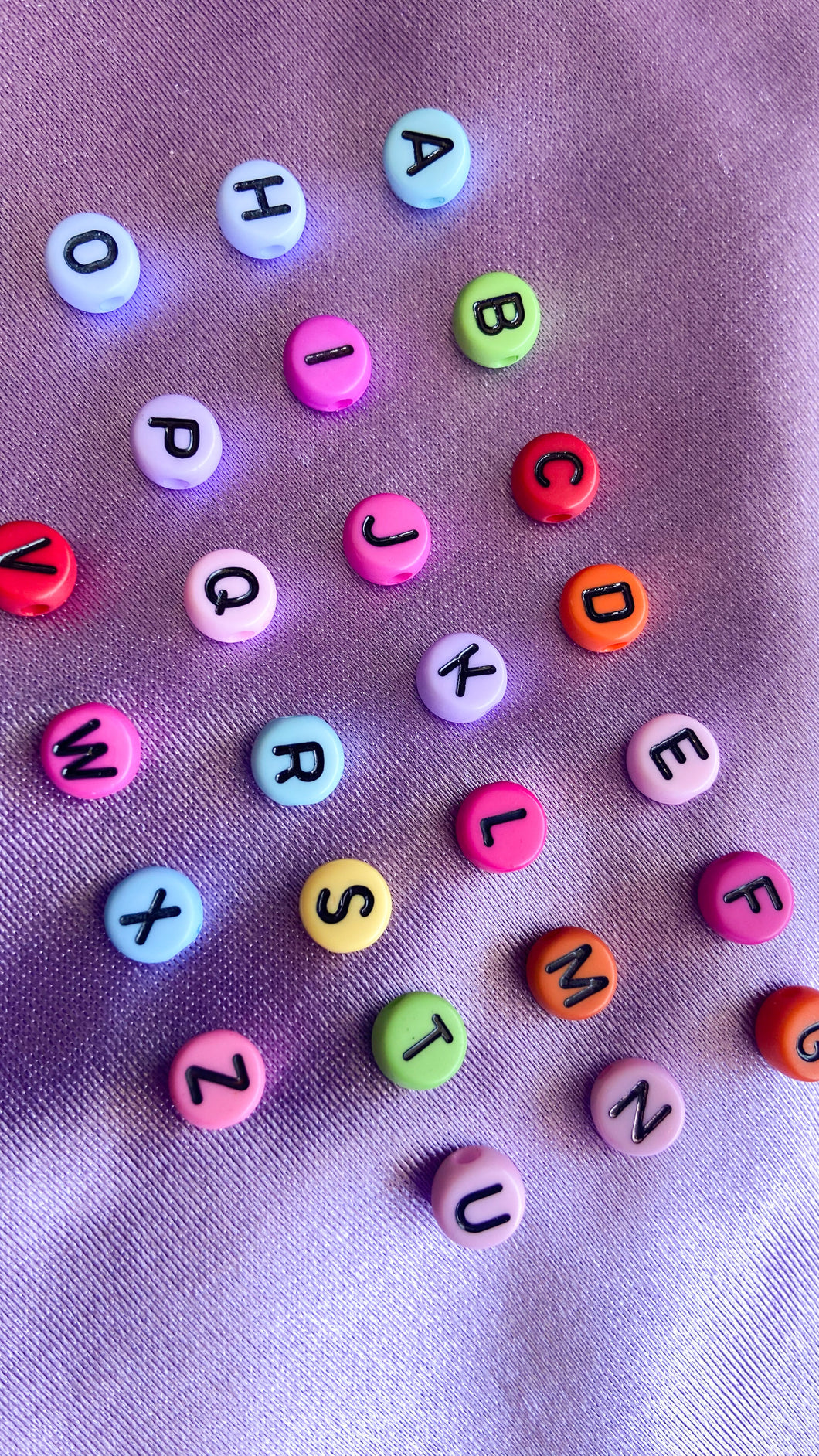 Letras plastico mini colores