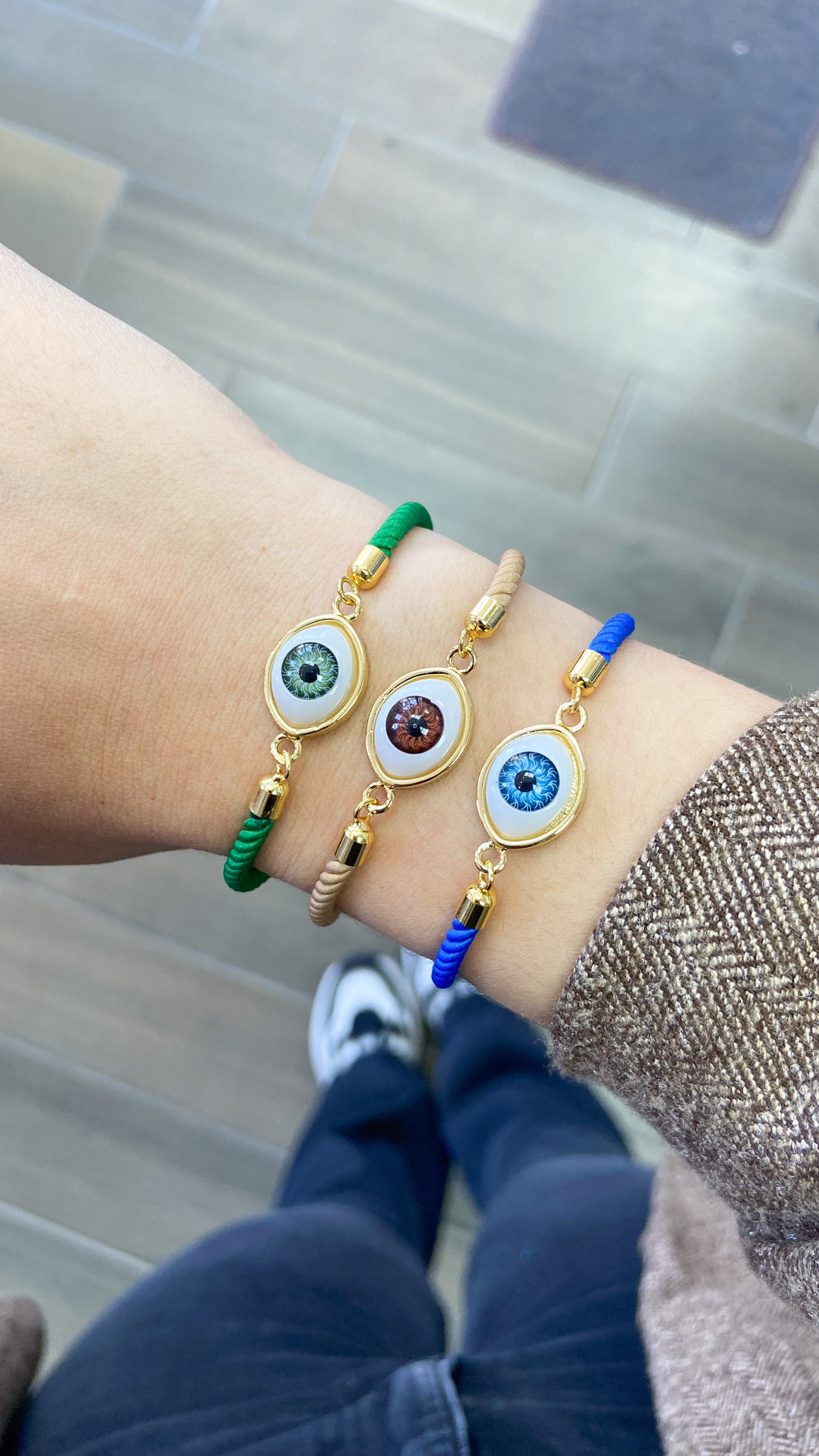 Pulsera ojo tela colores #41 #43