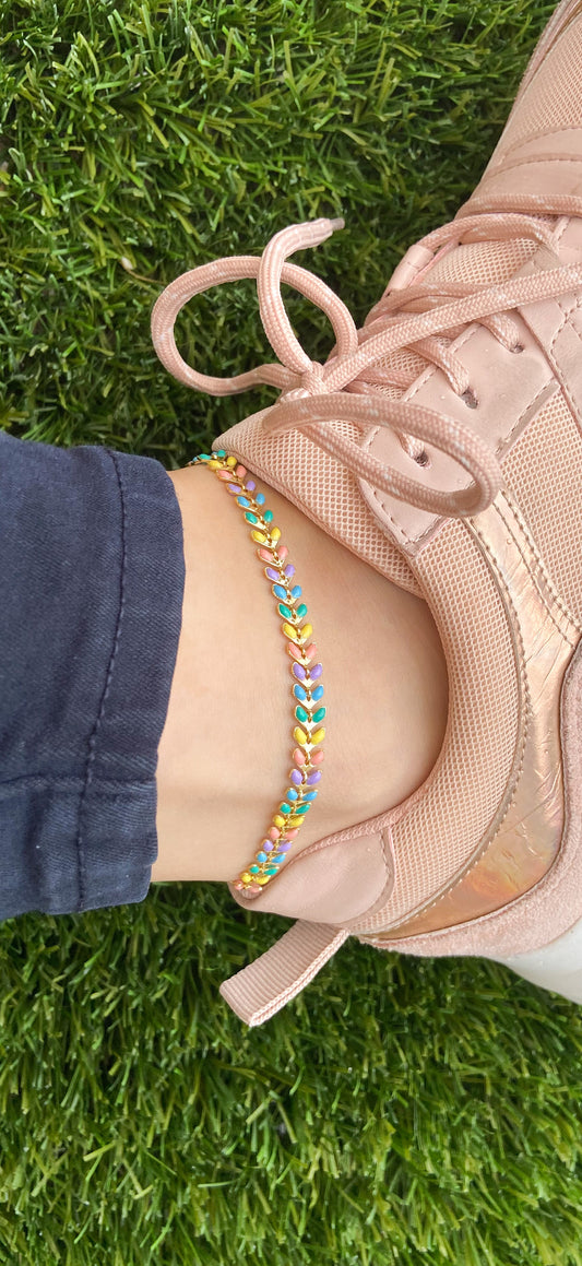 Tobillera flecha color pastel #M14