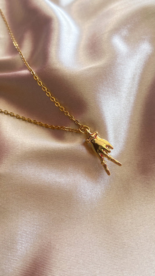 Collar mano de amor y paz #P