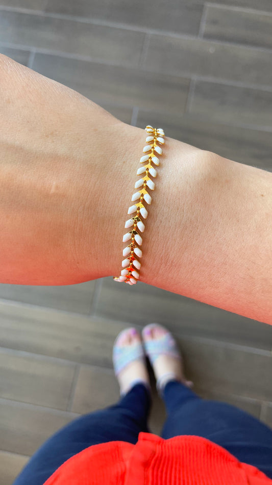 Pulsera flechas blancas #M13