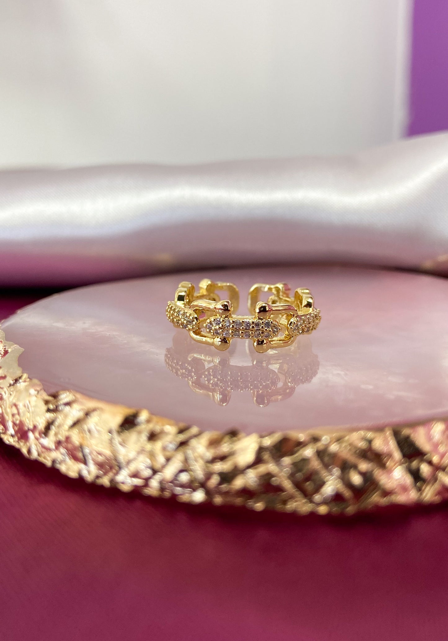 Anillo herradura Zirconia #53B