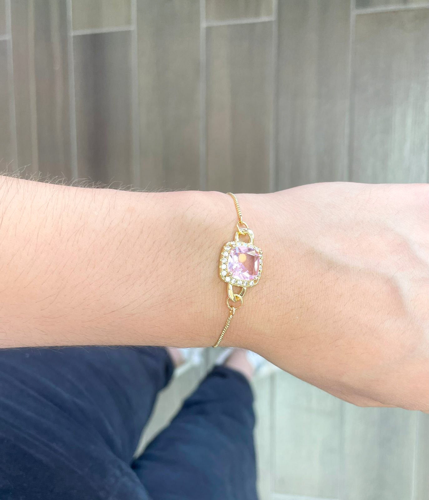 Pulsera cuadrado zirconia #P