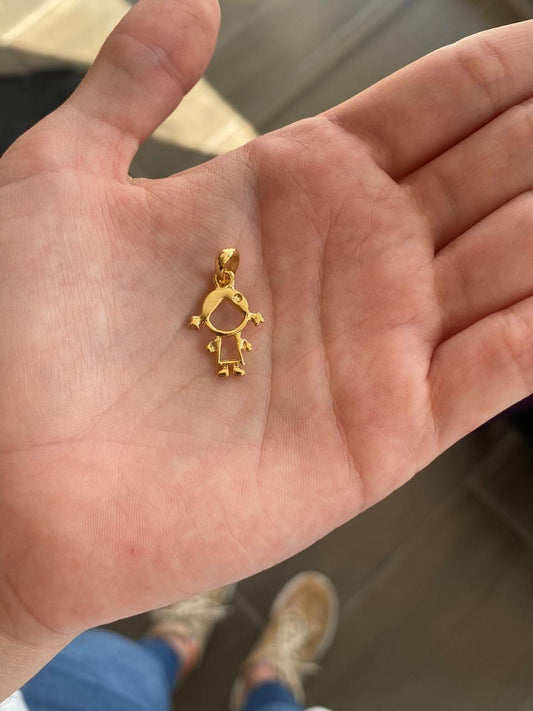 Dije niña chapa de oro #L