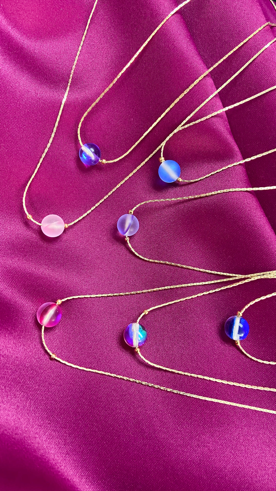 Collar cuarzo Chapa de oro