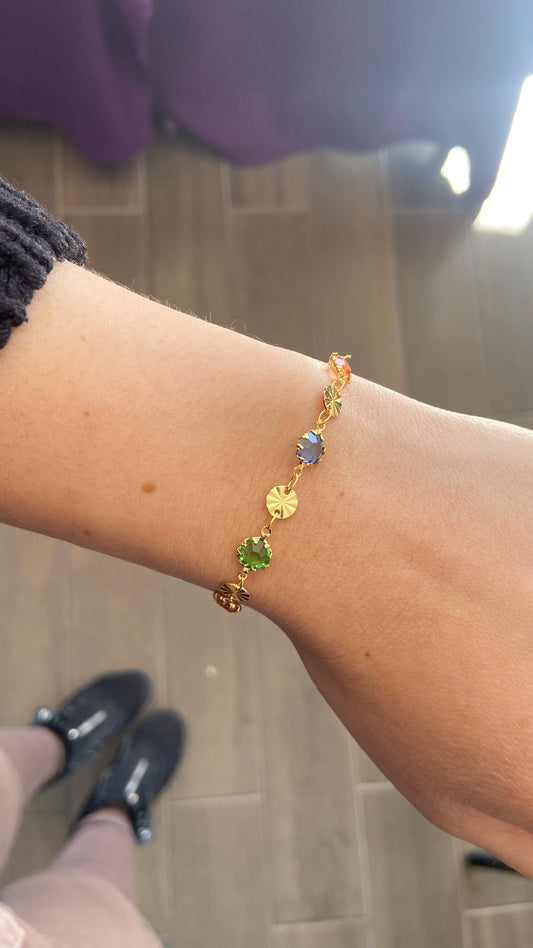Pulsera circulos colores Zirconia #M15