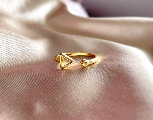 Anillo #85 triangulo ajustable