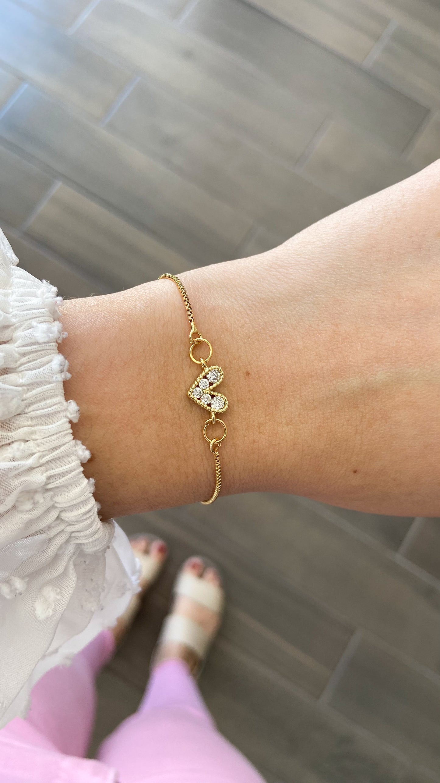 Pulsera corazon Zirconia #O