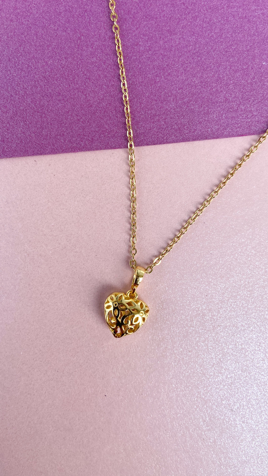 Collar corazon inflado hueco #Y8