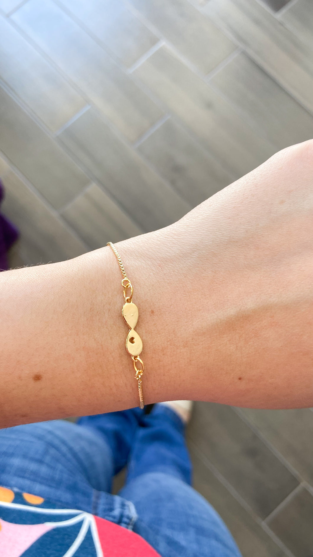 Pulsera infinito con corazon #K19