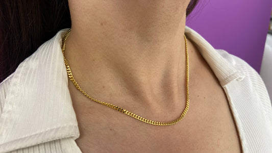 Choker eslabones minis dorado #M8