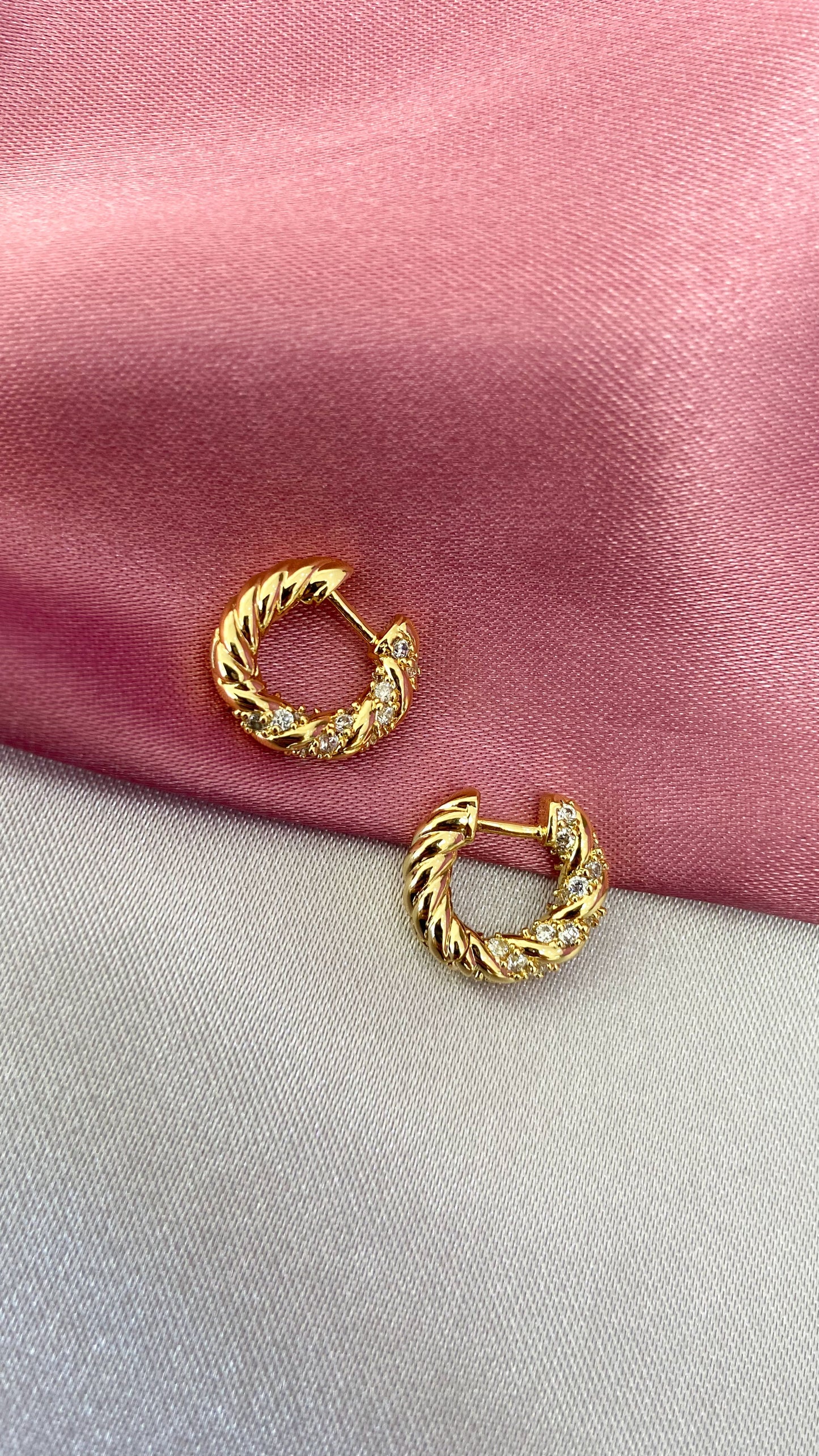 Aretes torsales mitad zirconia #35B