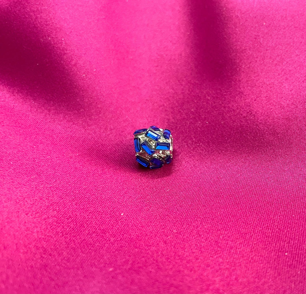 Dije para pulsera #11 multiples cristales azules